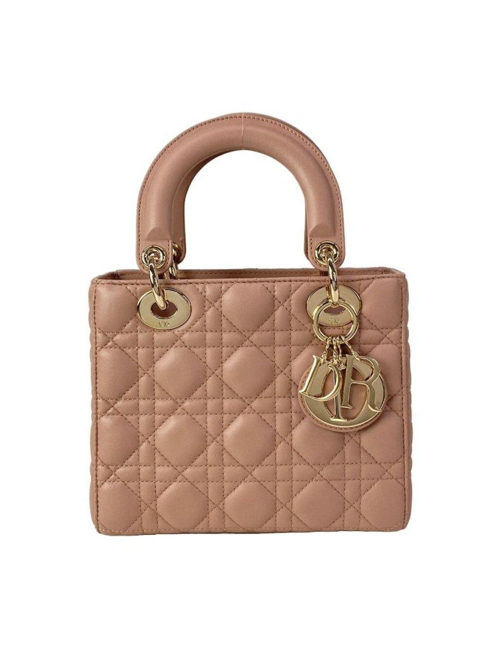 Dior Handbag Lady MY Bag Small Pink Beige
